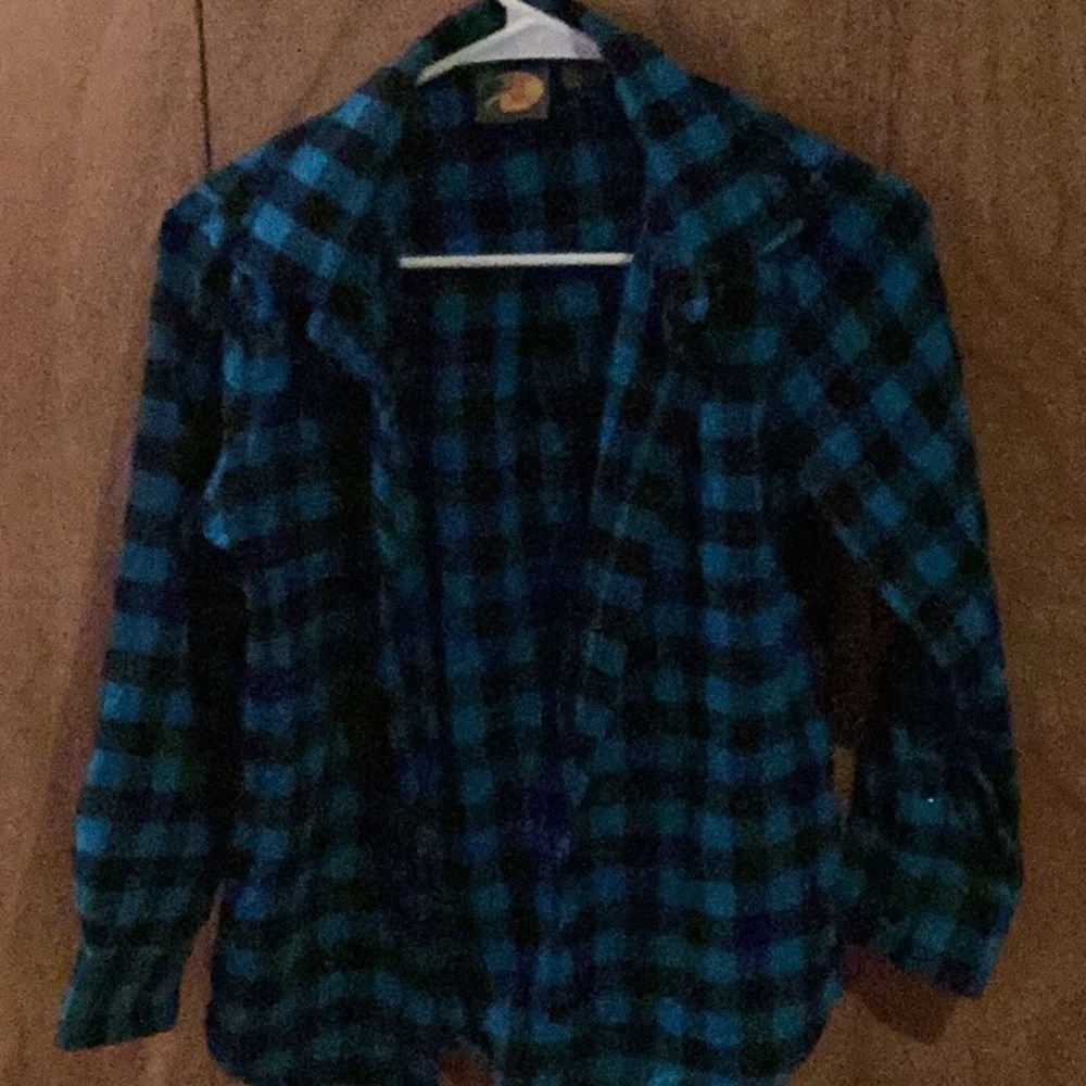 Long sleeve blue flannel